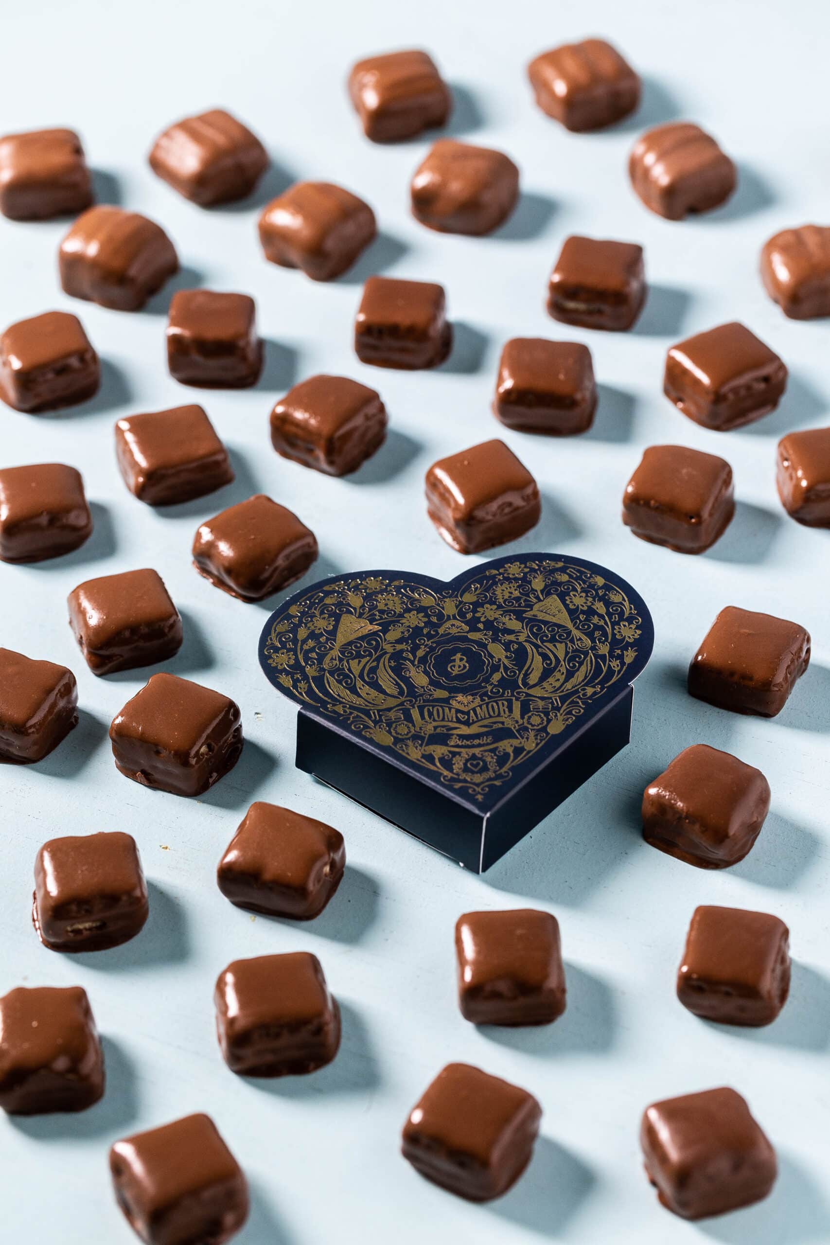 Mini Coração De Tijolinho - Azul - 30g