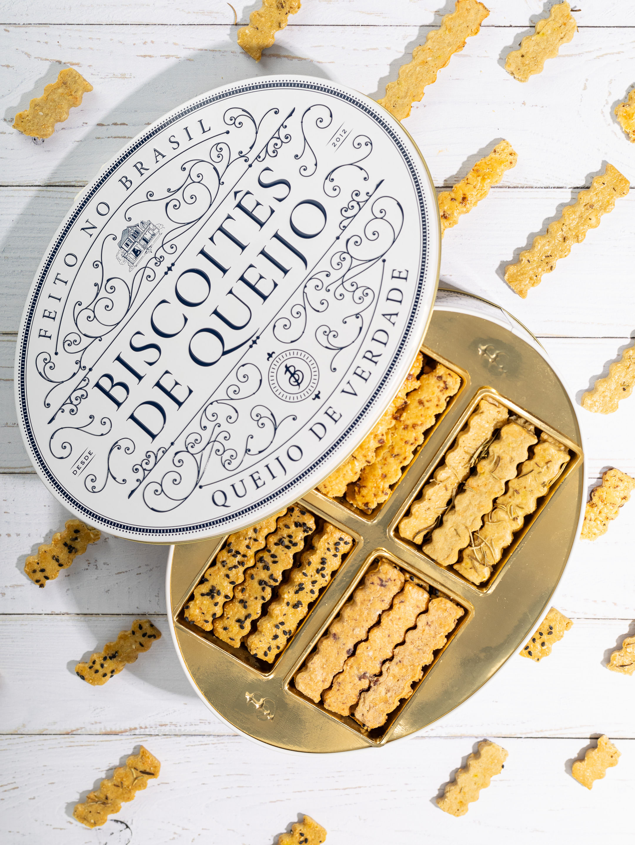 Lata Biscoitês De Queijo